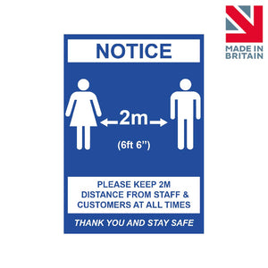 Sign | Please keep 2m distance
