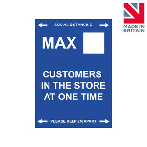 Sign | Max Customers