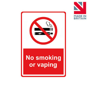 Sign | No smoking or vaping