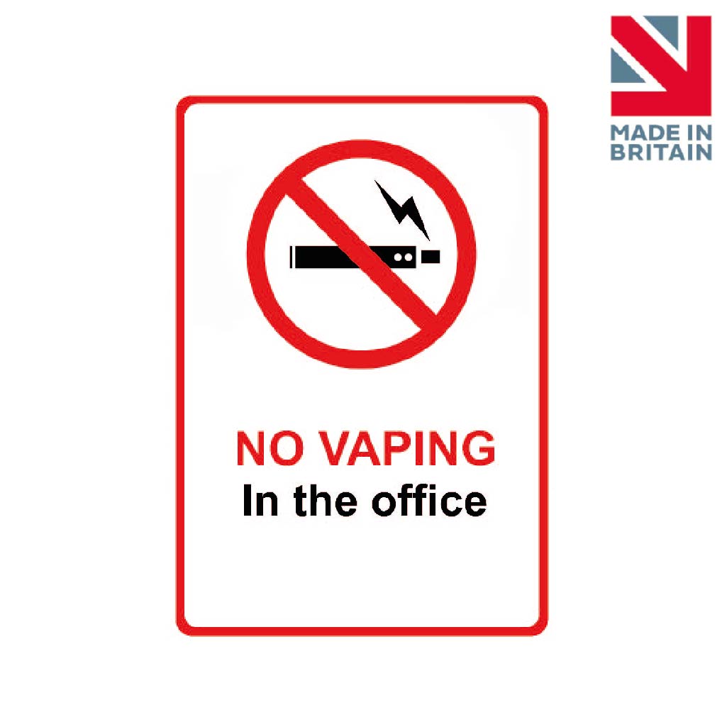 Sign | No vaping in the office